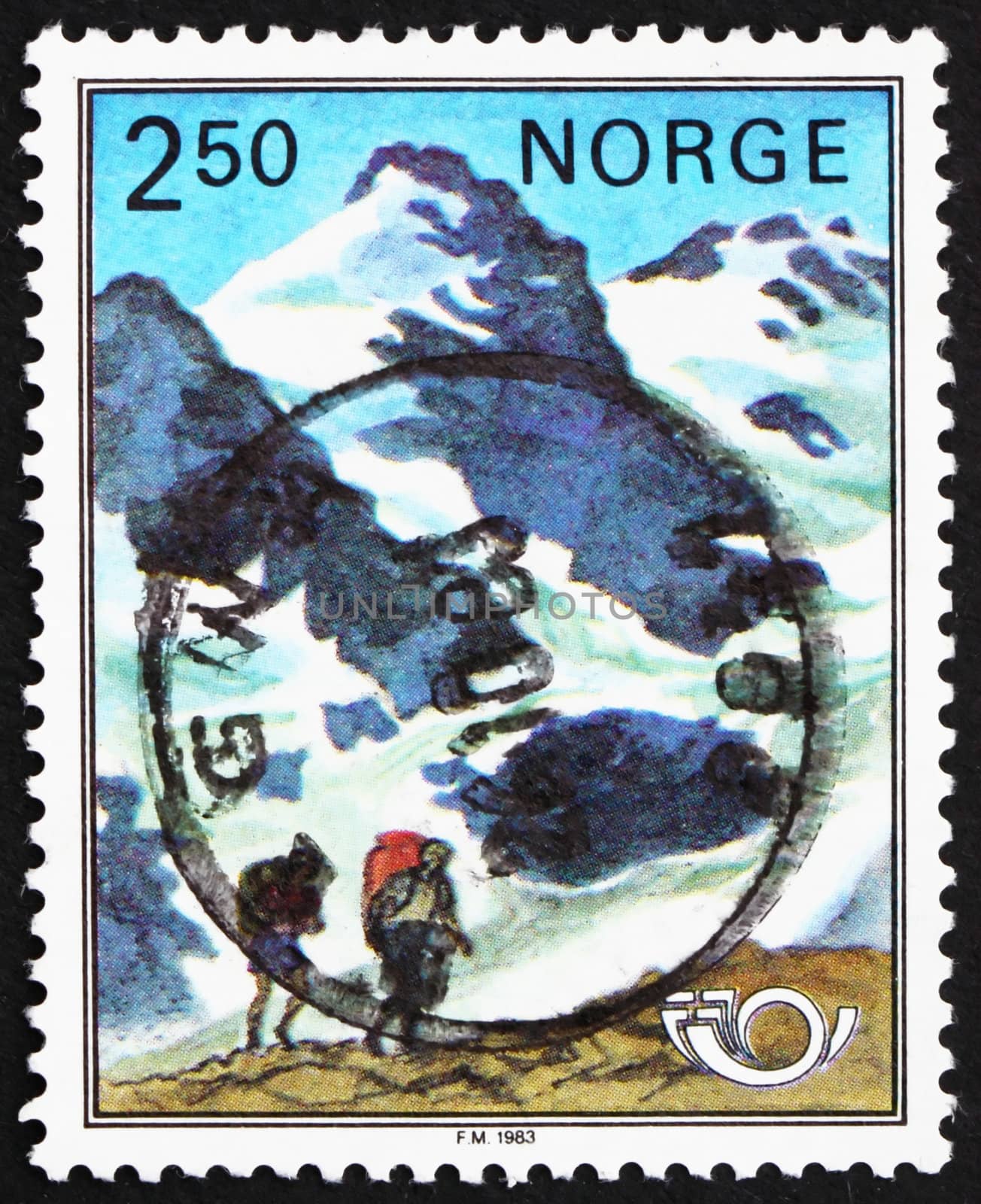 Postage stamp Norway 1983 Mountaineers and Mountains by Boris15