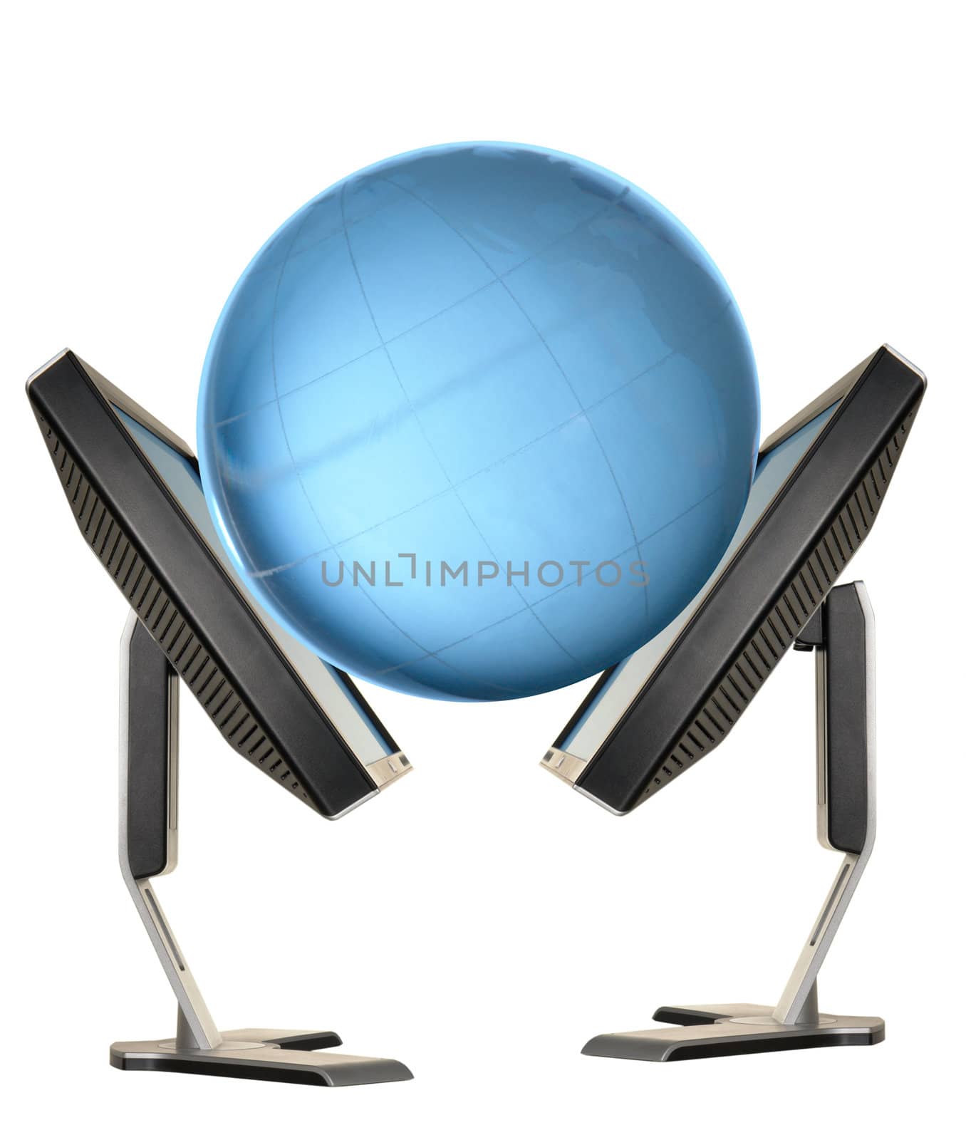 globe on a white background,