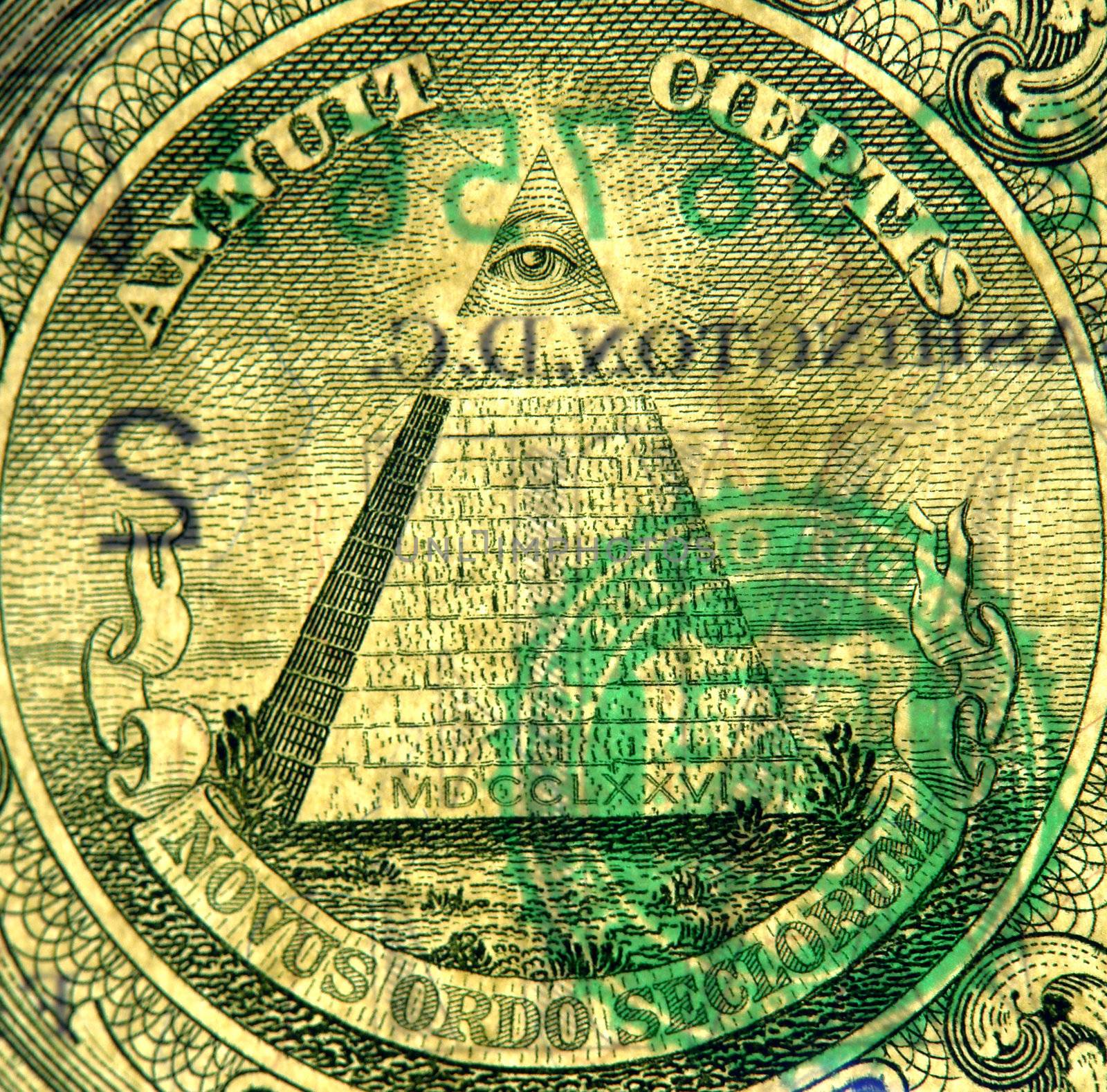 One dollar costing on a table      