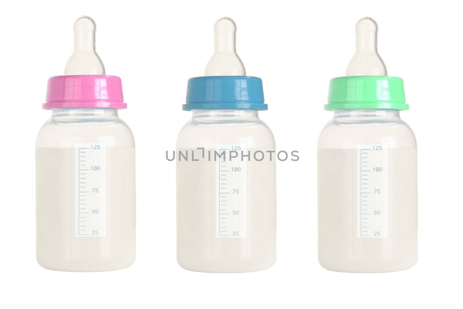 A children's milk on a white background                               