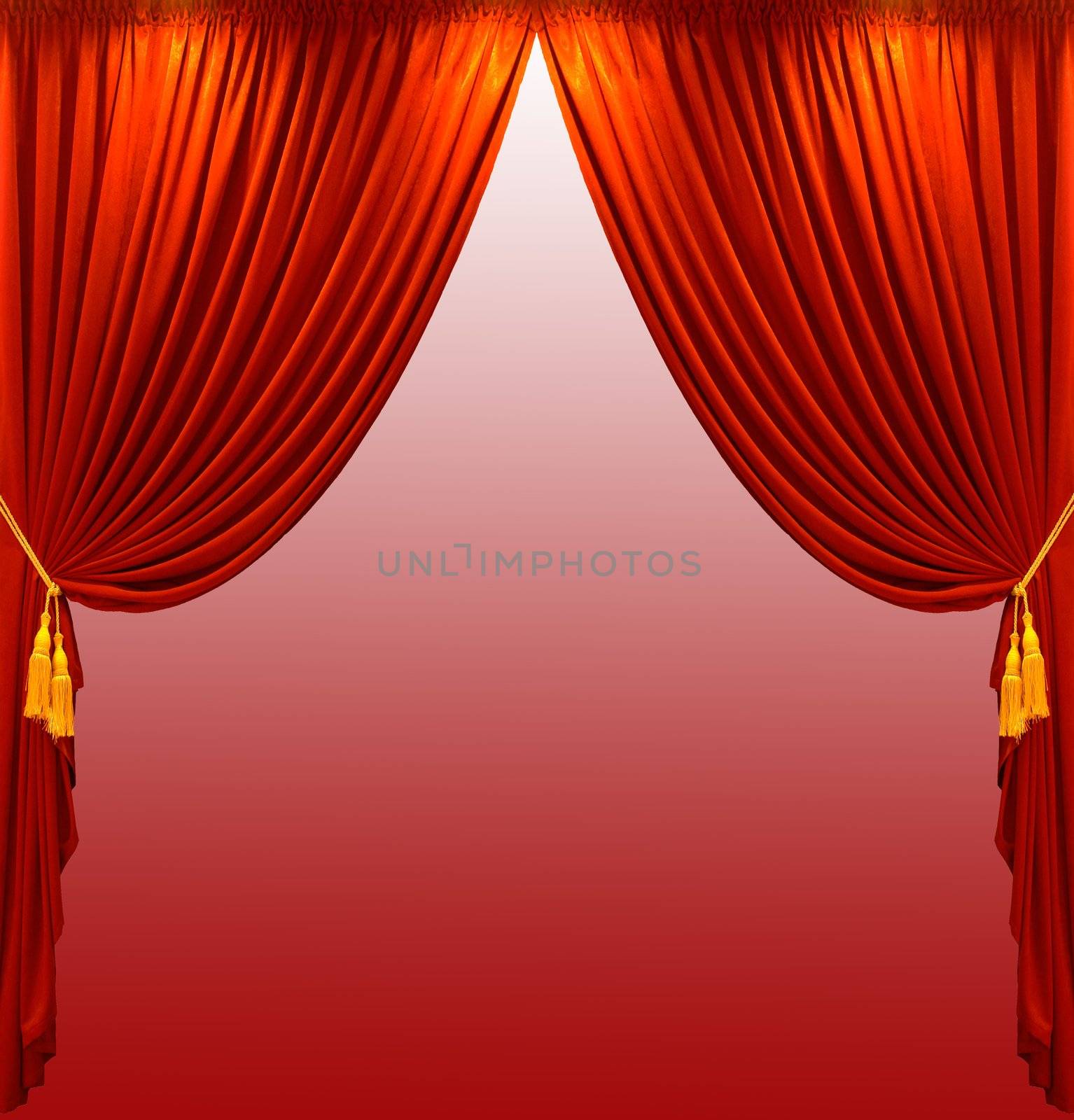 Curtain on a white background 