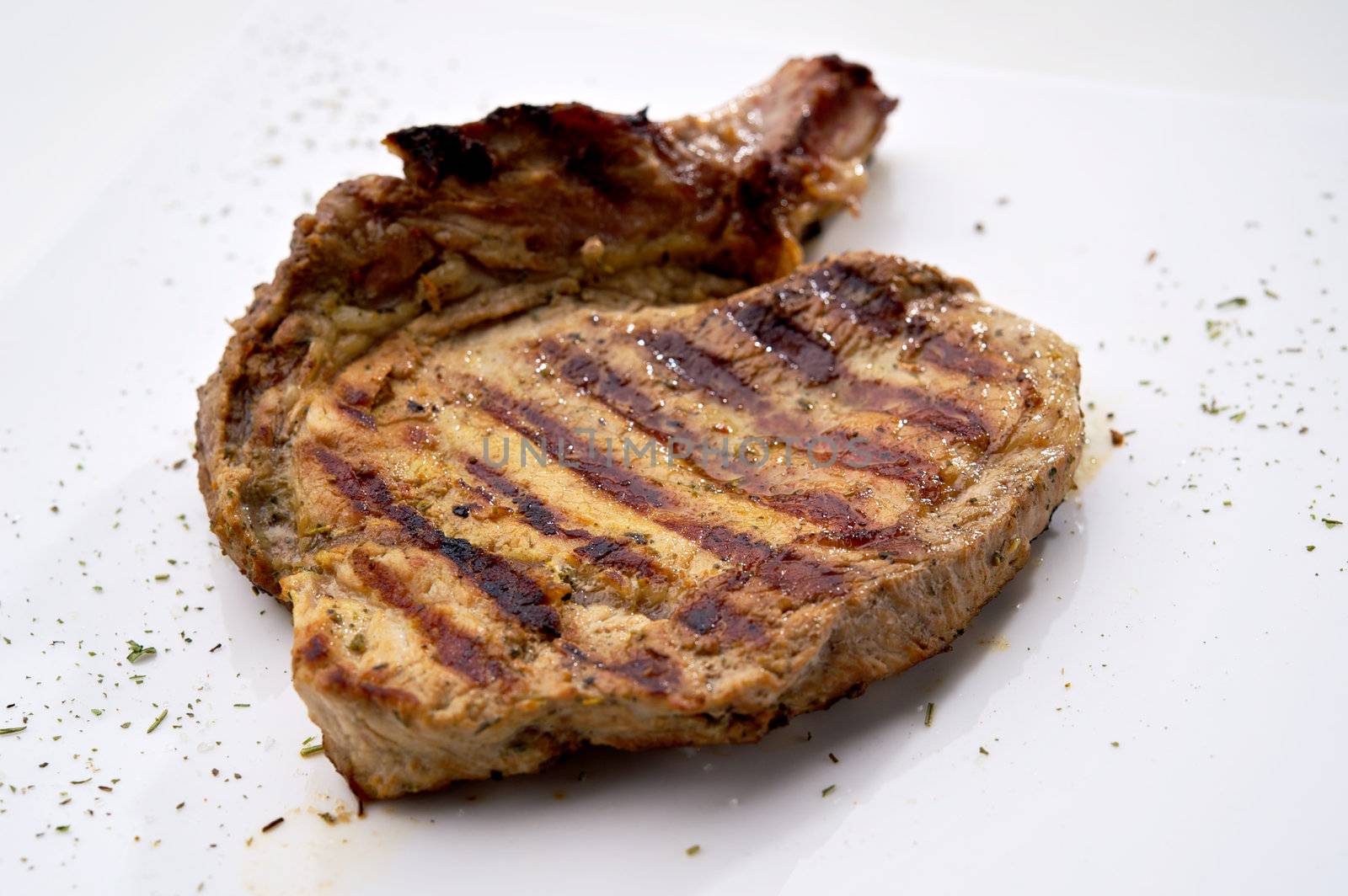 Chicken Steak served on white plate