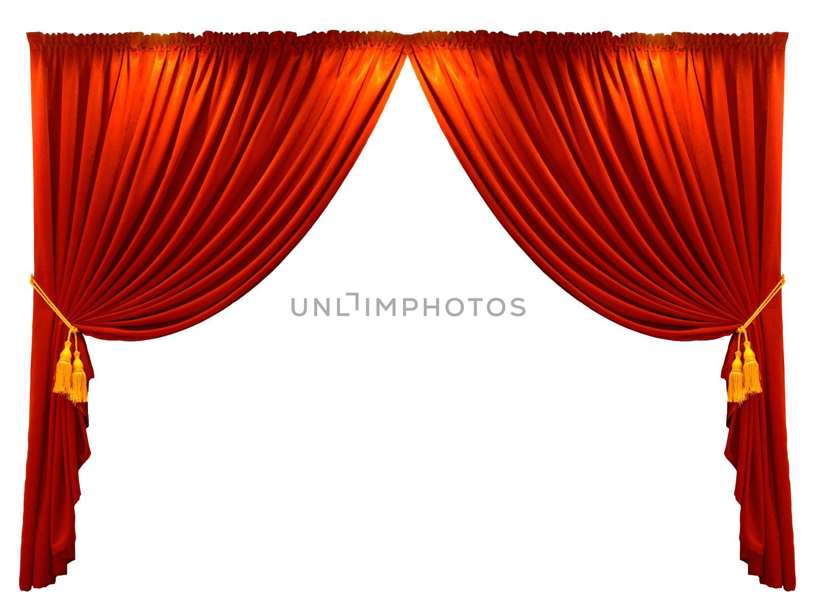Curtain on a white background 