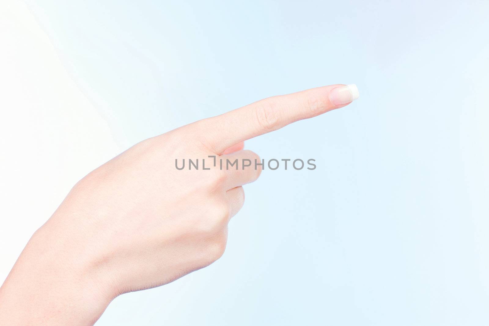point with index finger by imarin