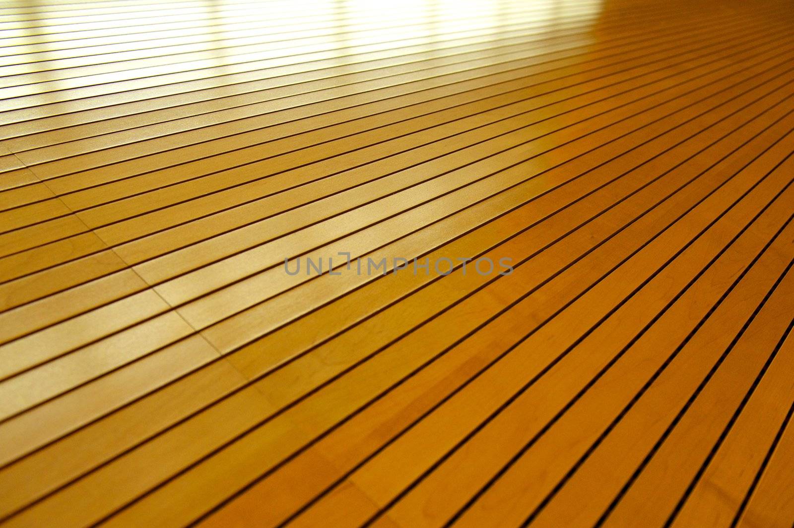 Rows of Golden Tightly Fitted Wooden Slats Background by pixelsnap