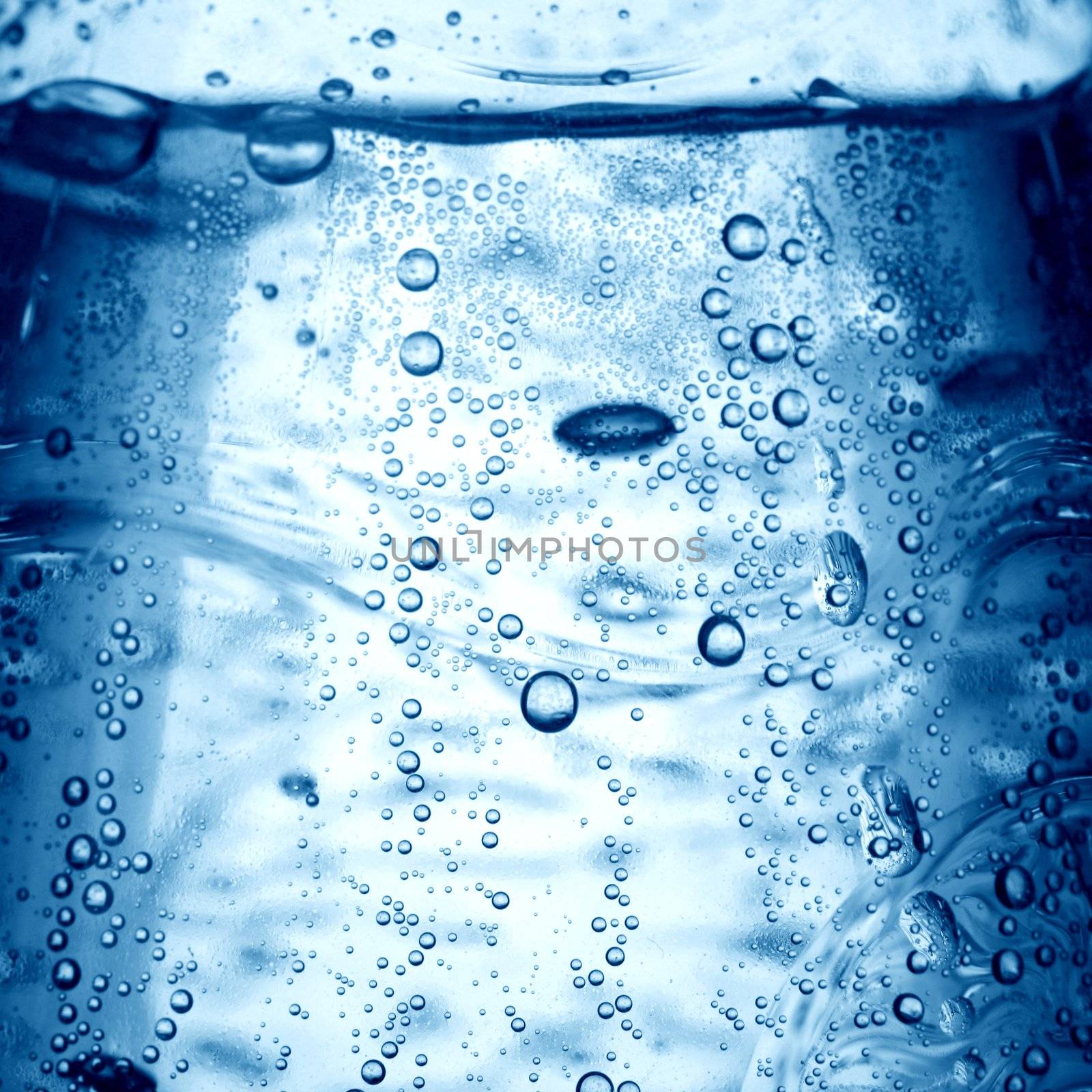 water bubbles close up background