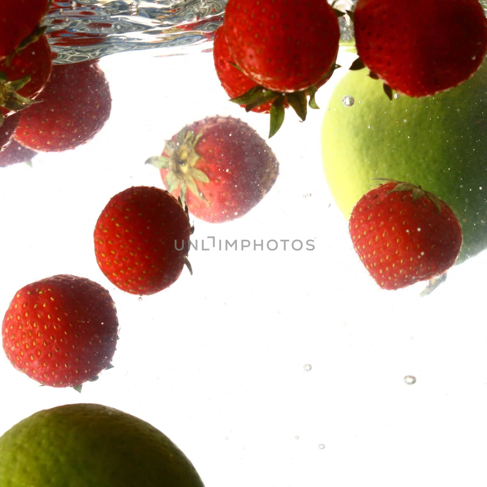lime splash isolated on white background