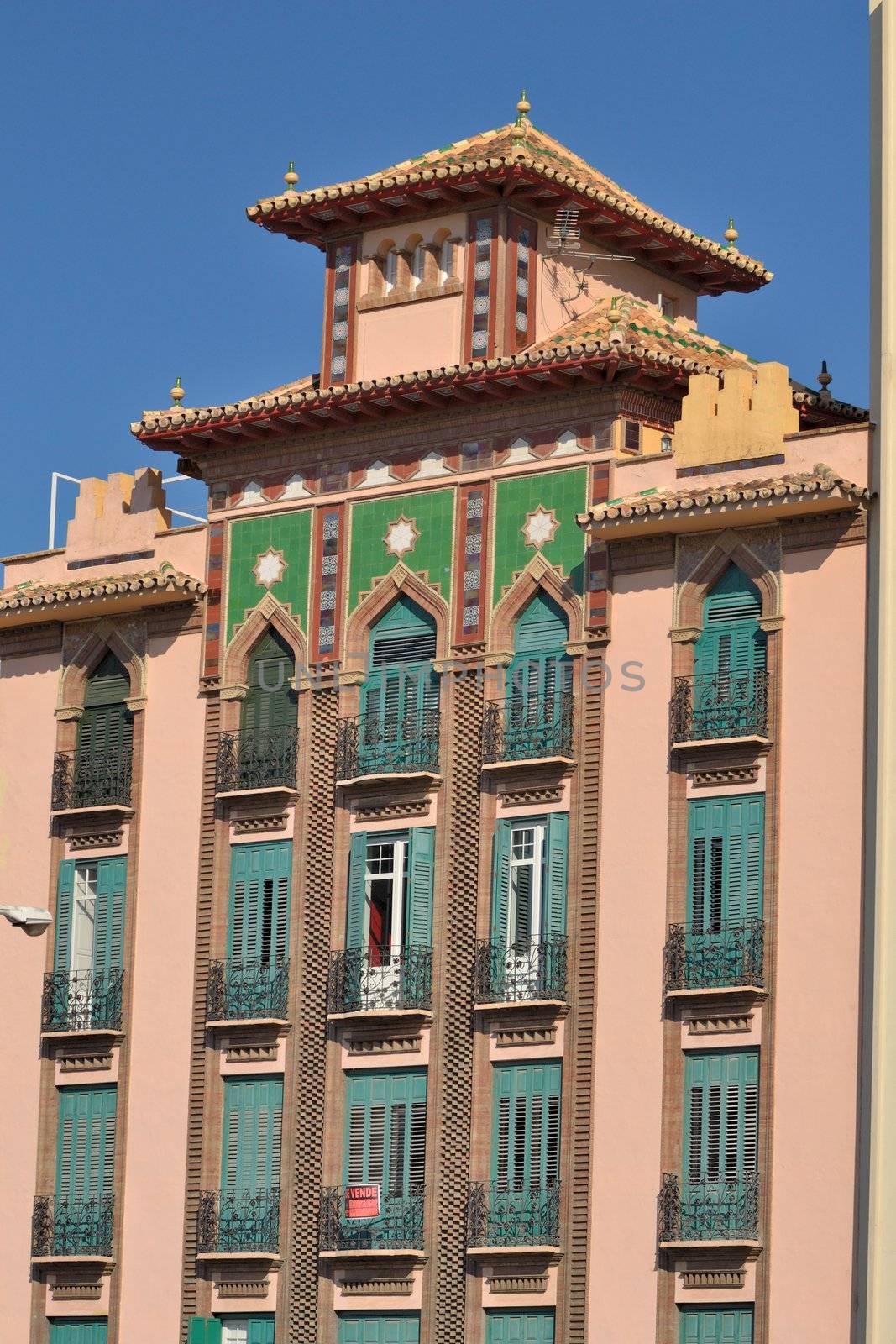 buildings situated on the river in Malaga