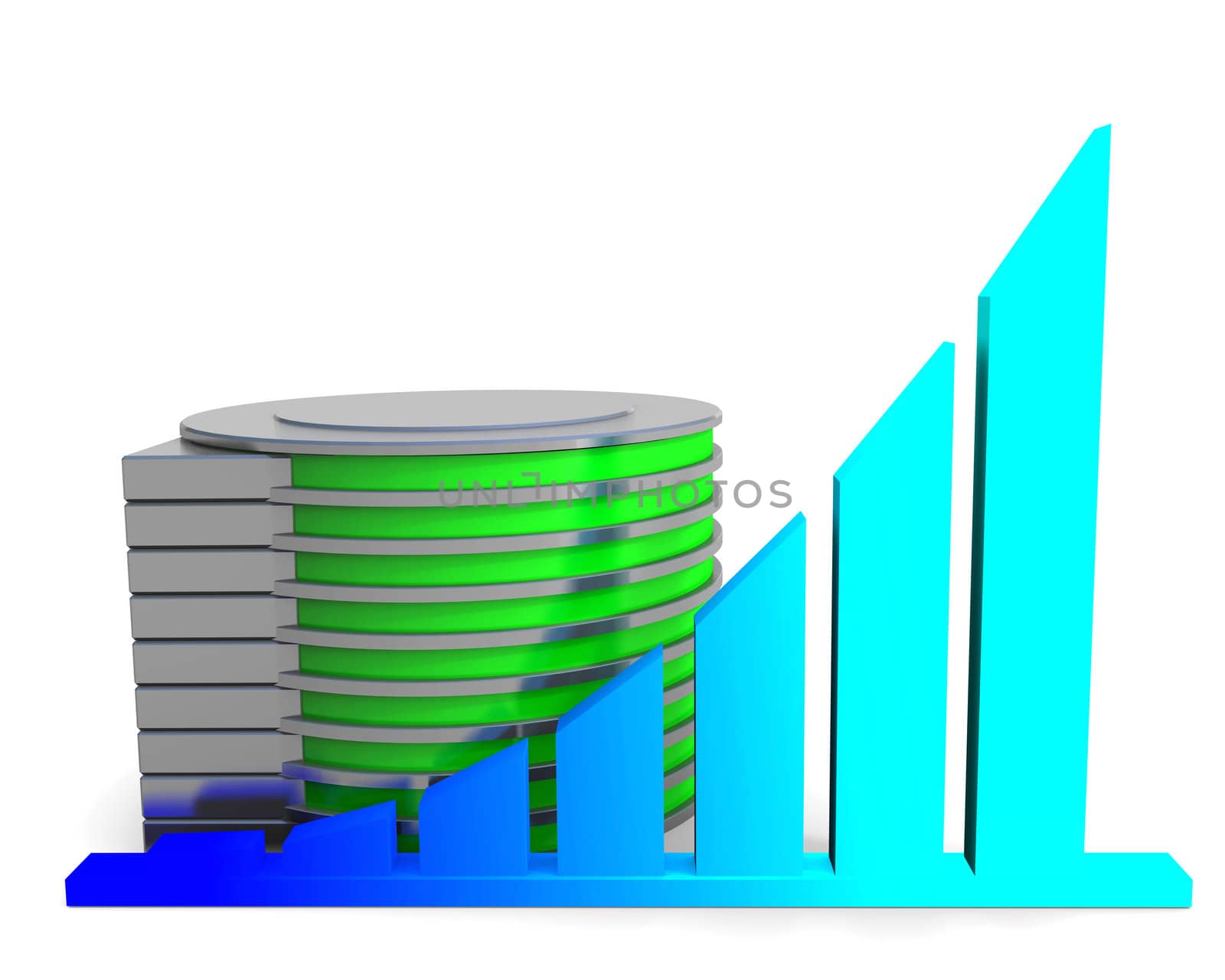 Arrowed chart and hard disc