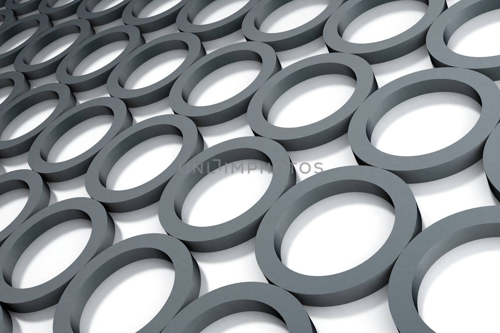 Abstract dark grey circles on a white background by Serp