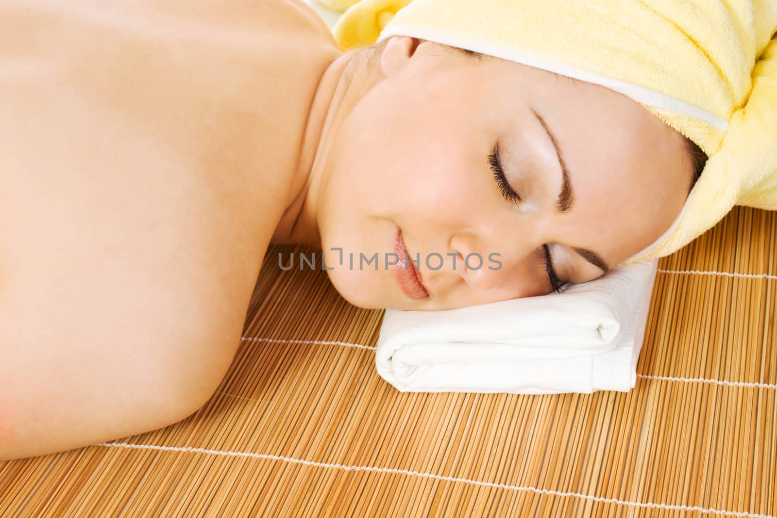Young woman getting the spa treatment by rbv