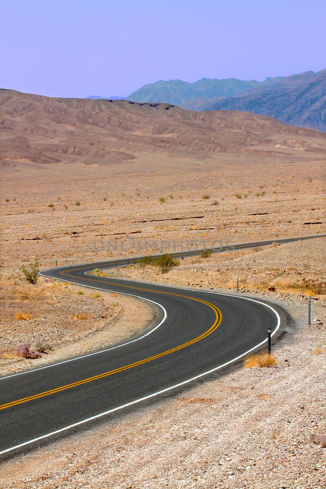 Winding Death Valley Road by Wirepec