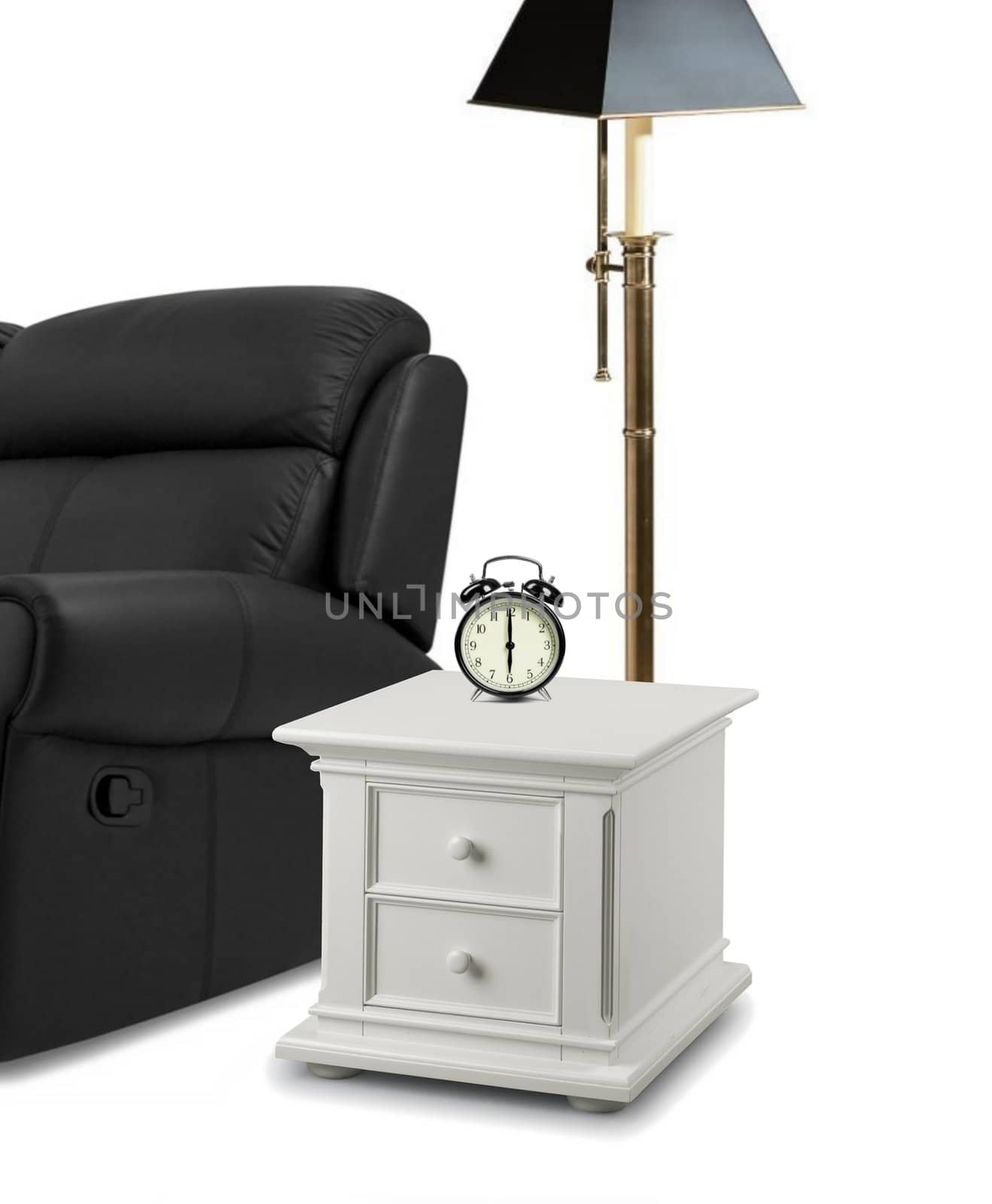 Image of clock on a side table