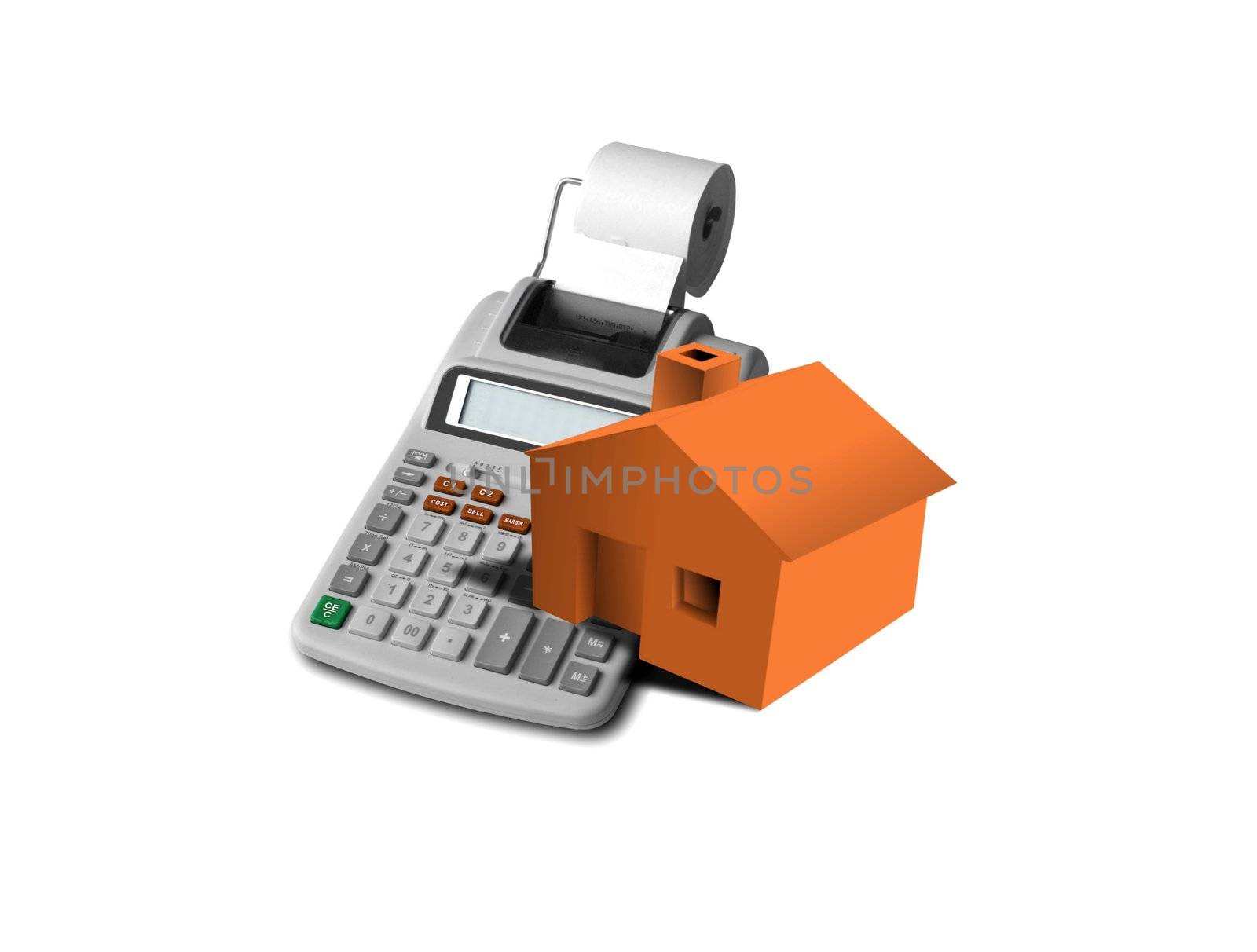 Image of monopoly house and calculator