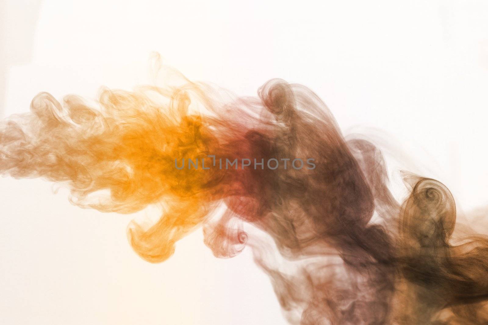 abstract brown and orange smoke background by Teka77