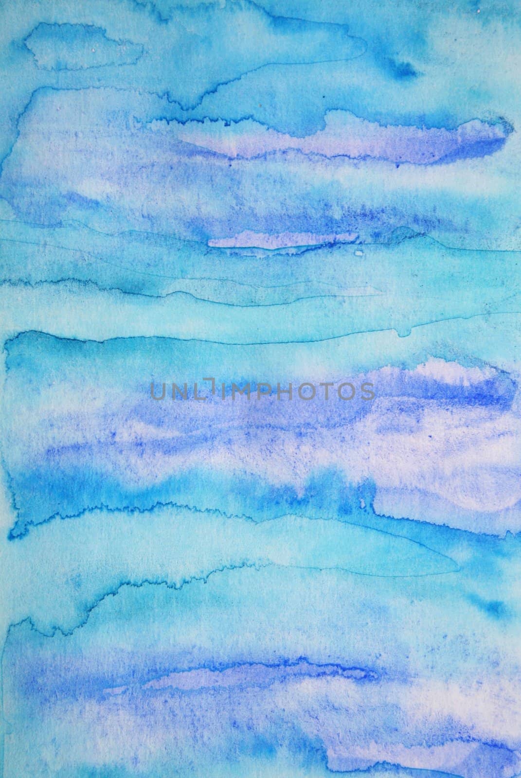 Abstract watercolor background with colorful different layers on paper texture 