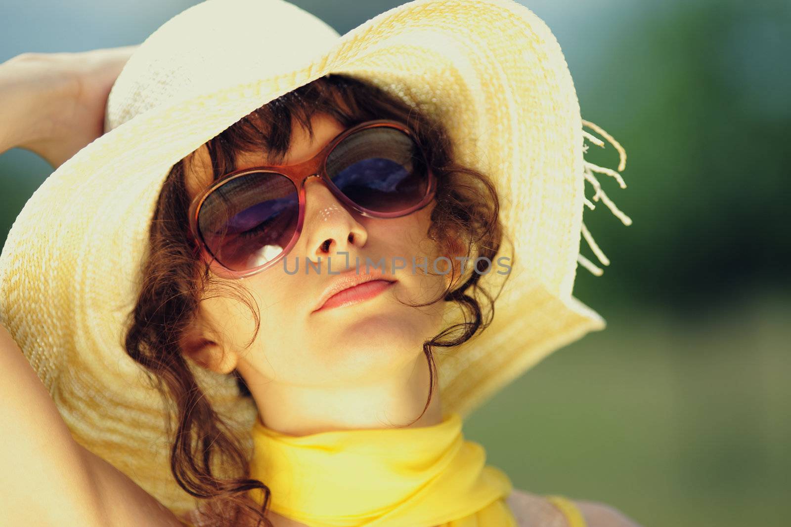 young woman in sunglasses