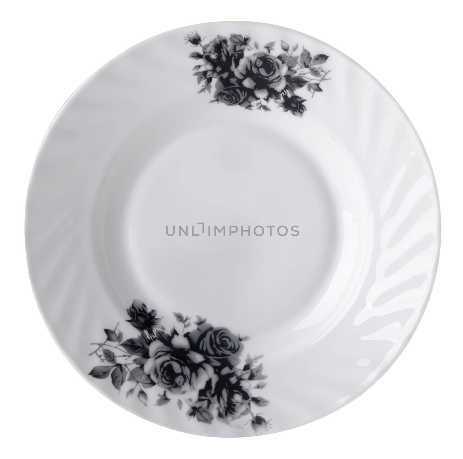 plates on the white background