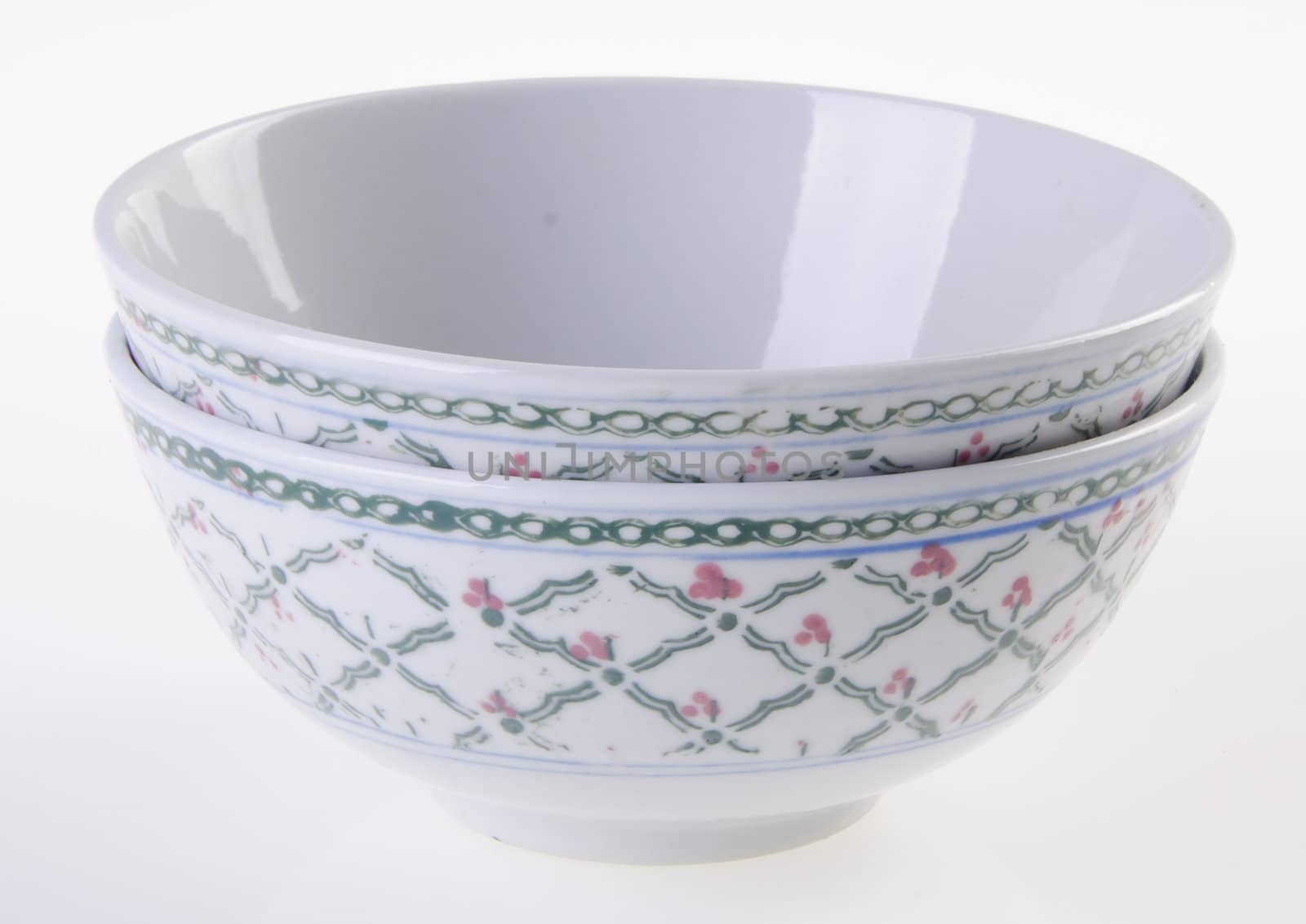 bowl, ceramic bowl on white background