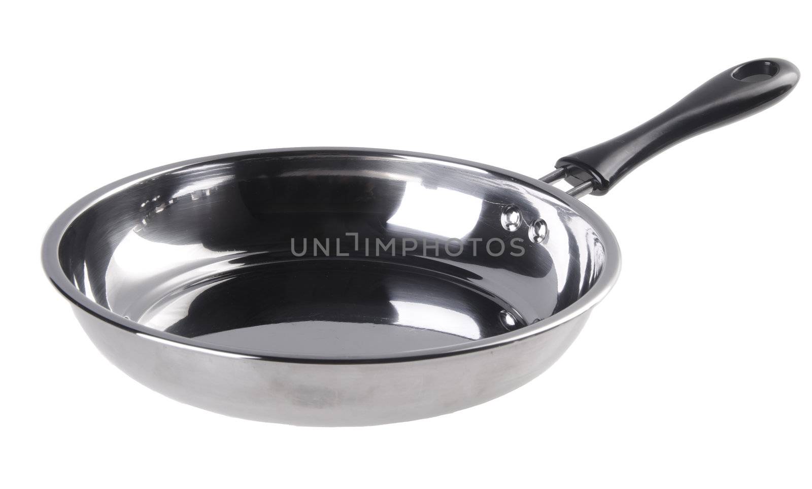 pan. stainless pan isolated on white background