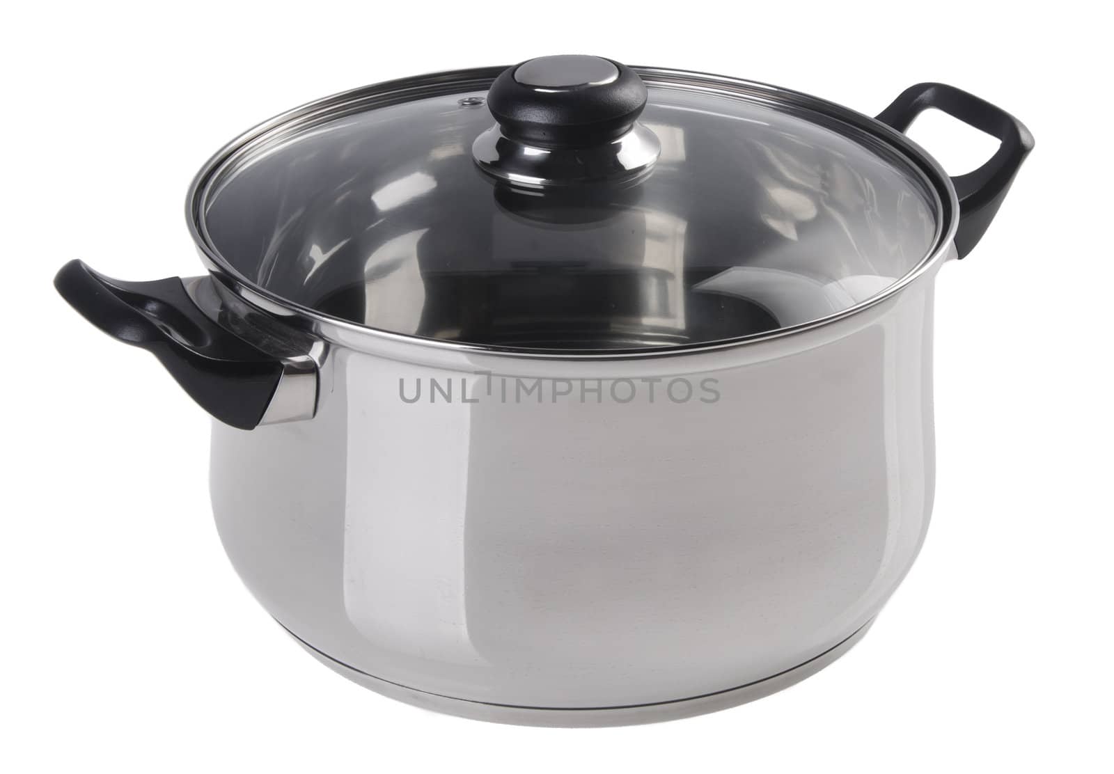 pot, Stainless steel pot on white background by heinteh