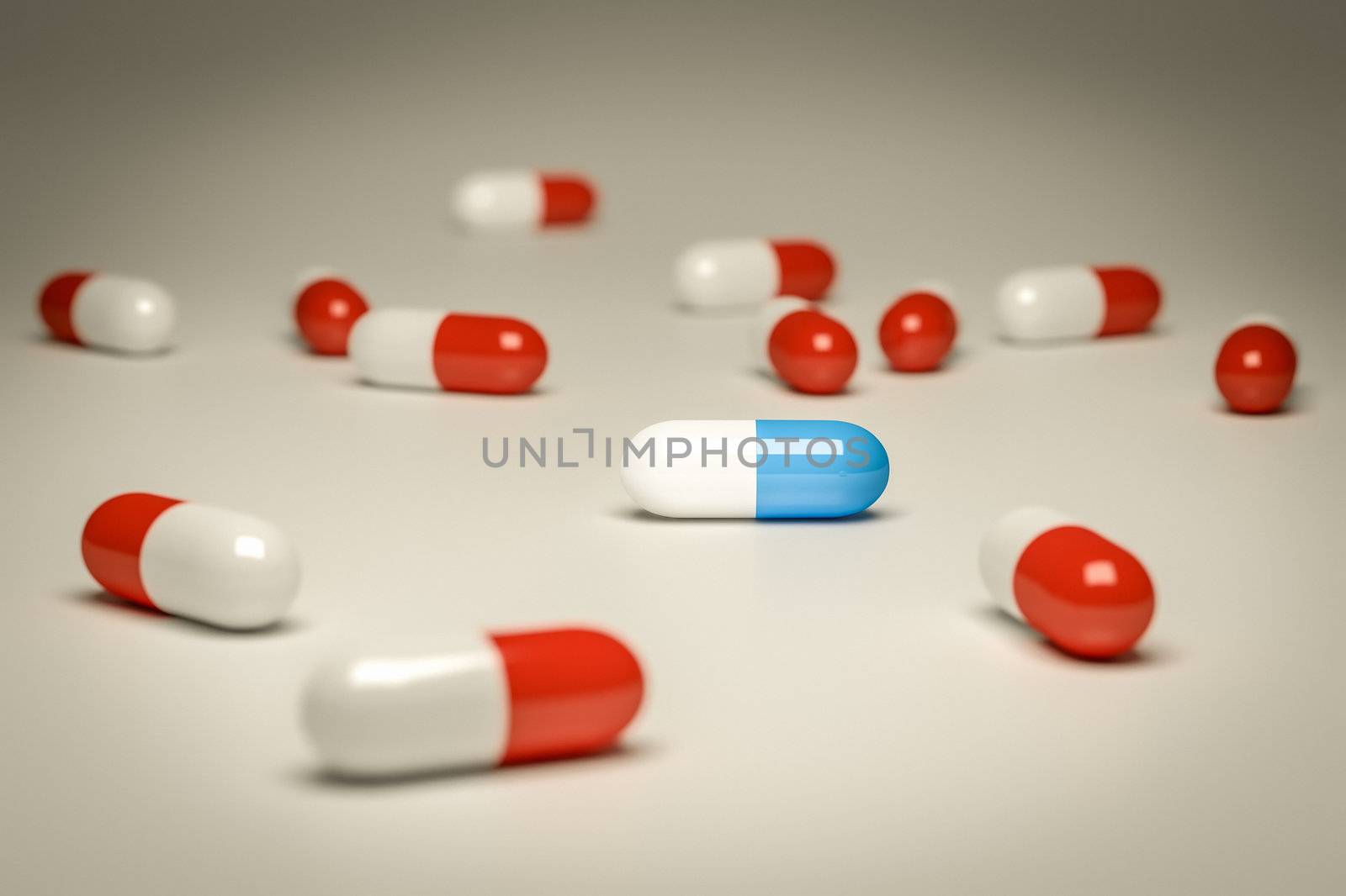 An image of a nice red and blue pills background