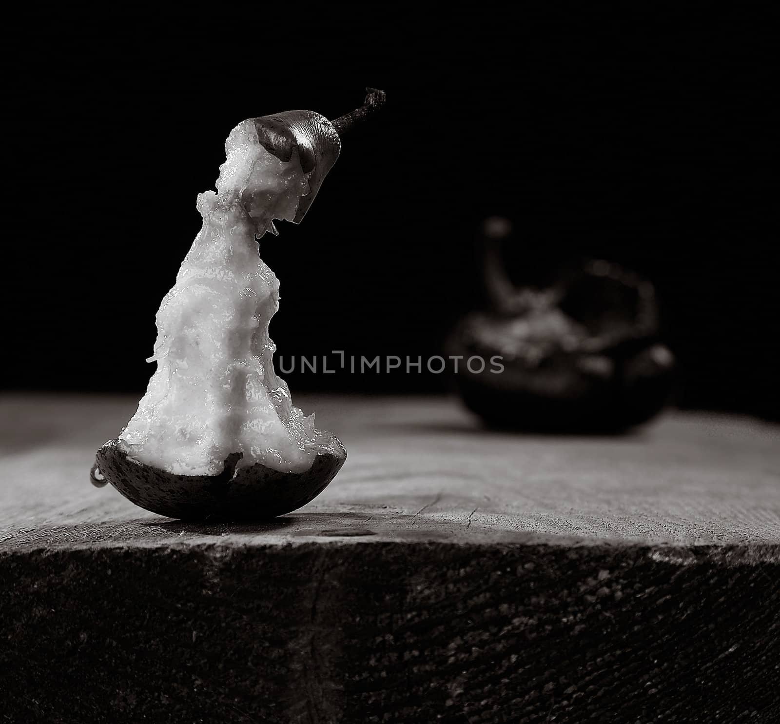 Bit of a pear on a black background