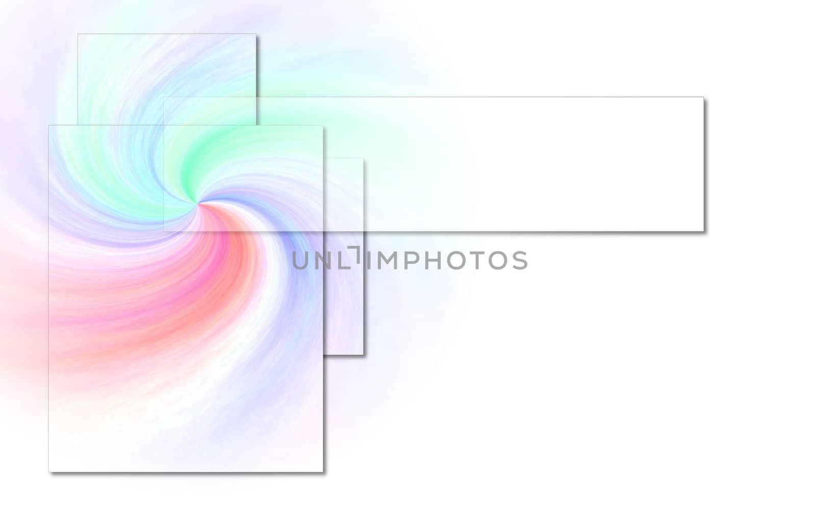 background with a colorful swirl and frames