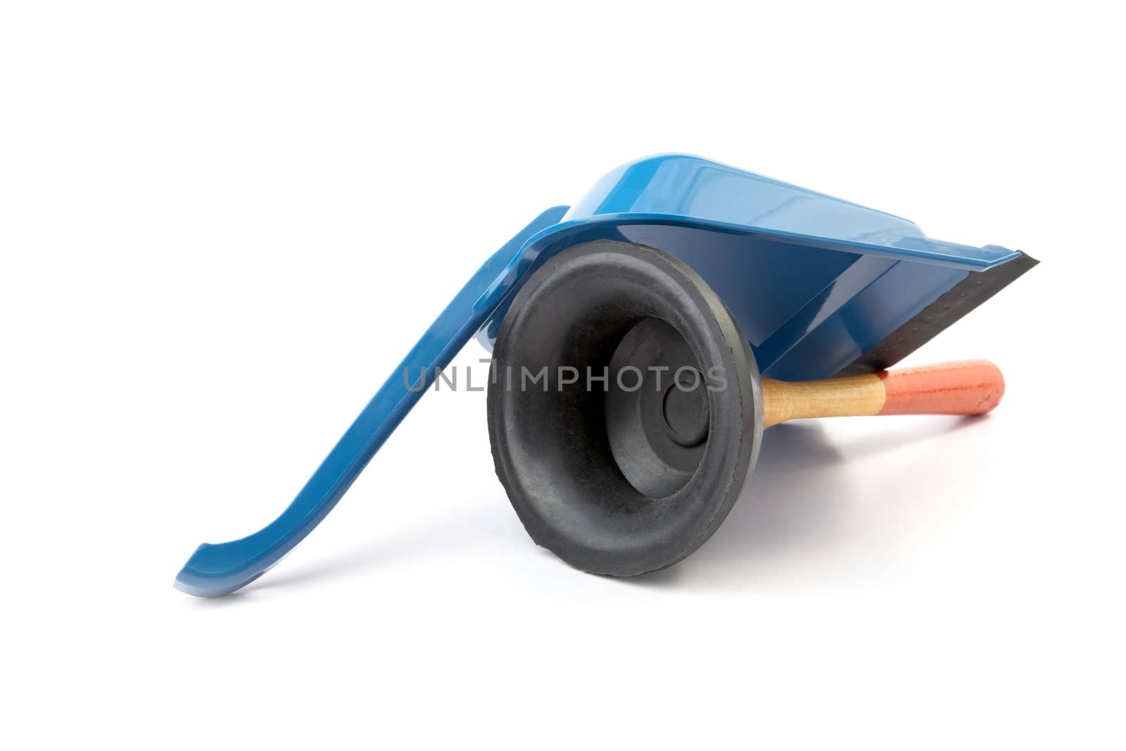 Scoop and plunger isolated on a white background