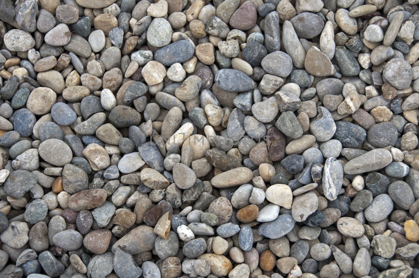 grid gravel background with different shapes of rocks