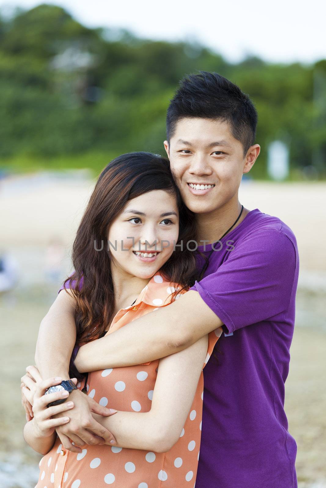 Asian couple smiling by kawing921