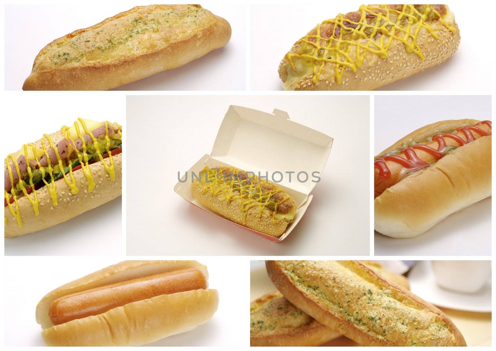 hot dogs collage