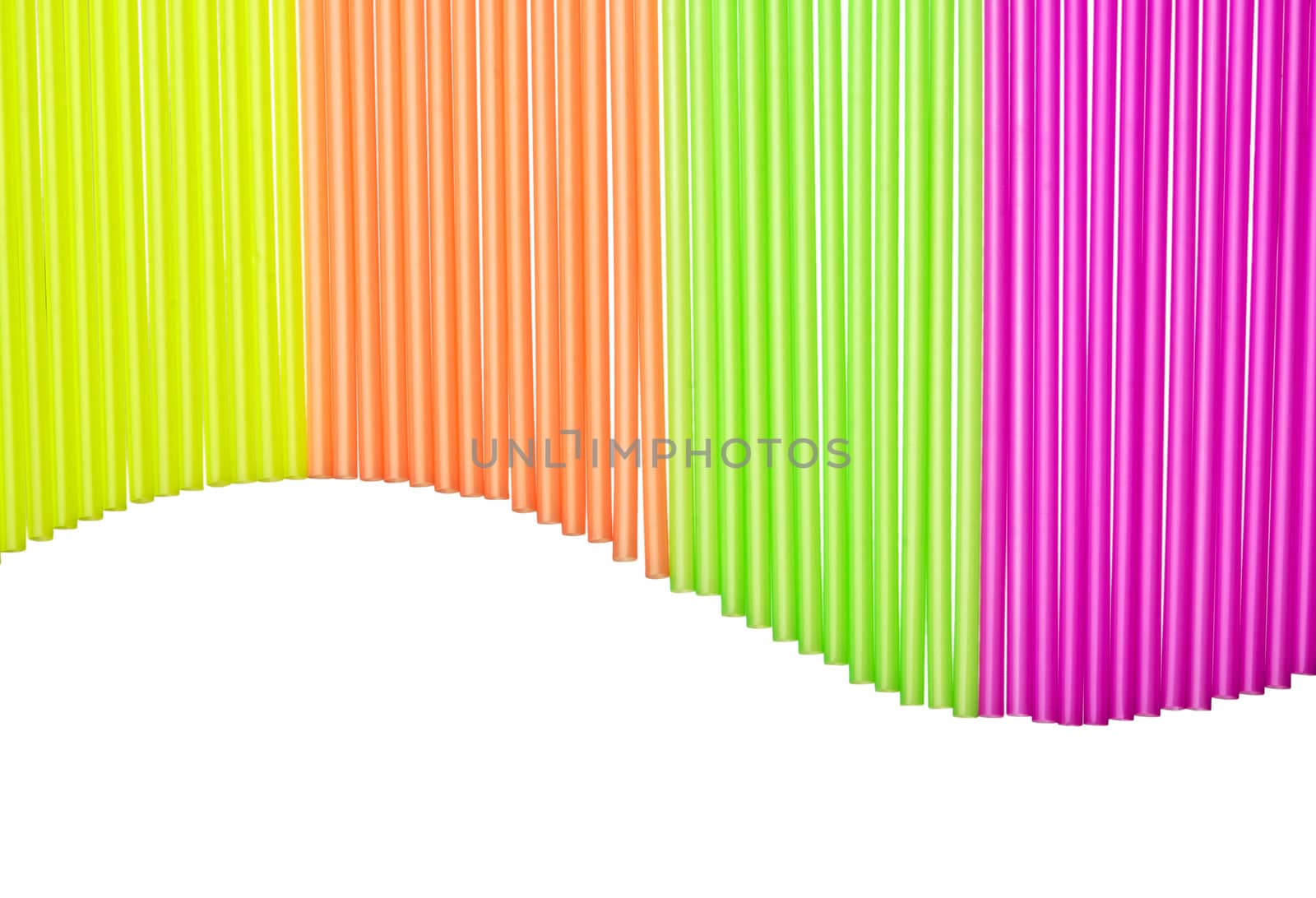 Abstract background from many multi-colored tubules for a cocktail