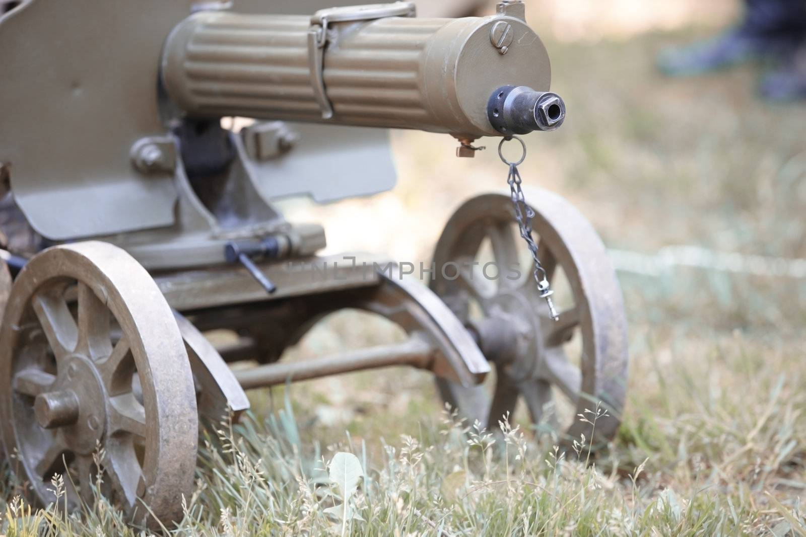 Maxim heavy machine gun in the field
