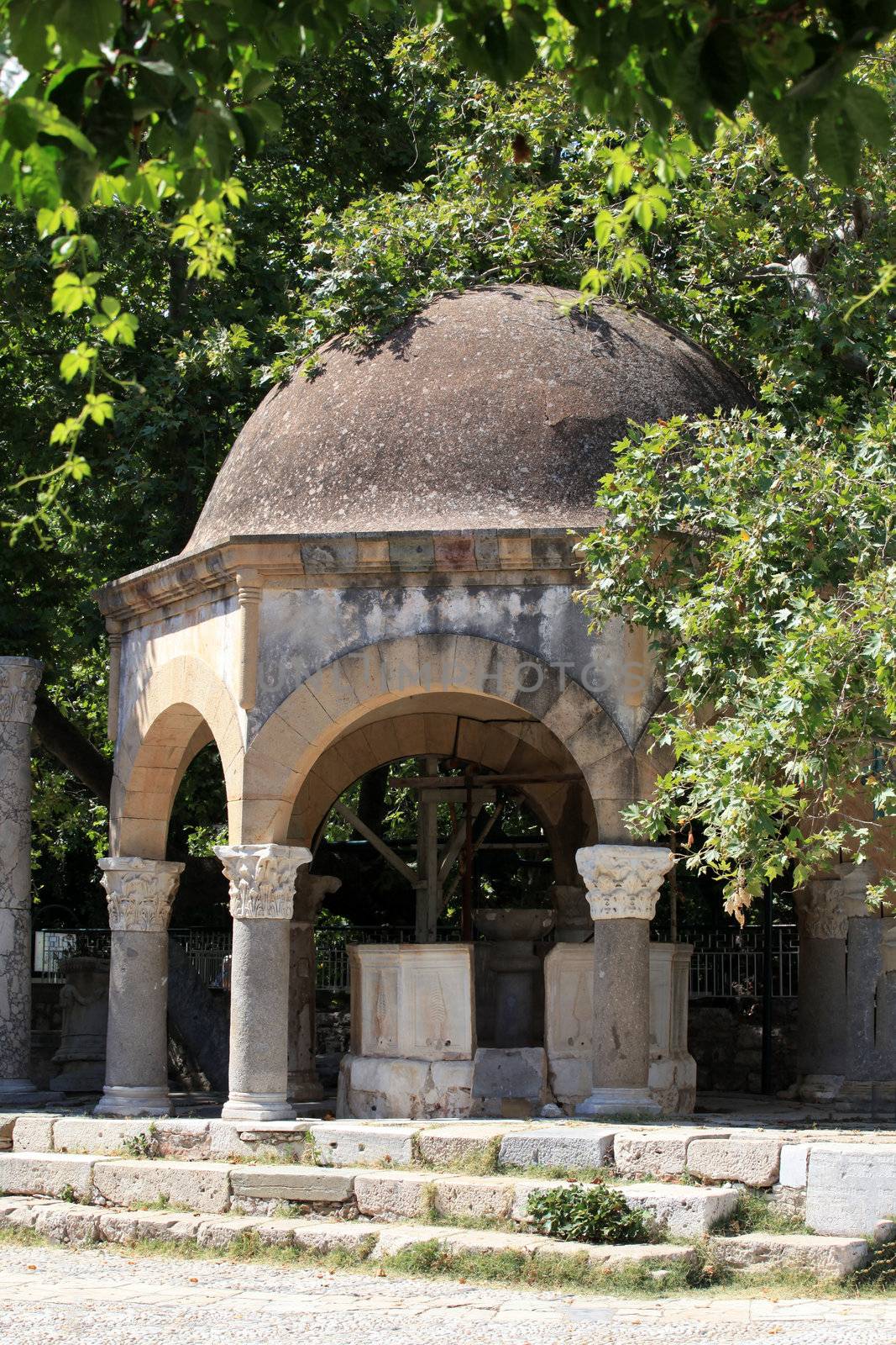 The Plateia of the Plane Tree of Hippocrates in Kos town. Greece