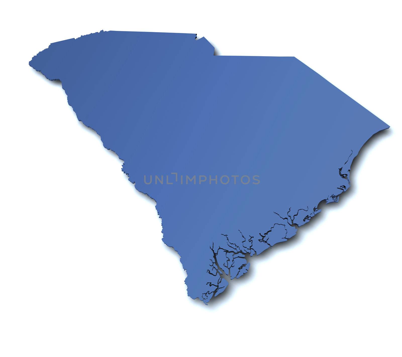 Map of South Carolina - USA