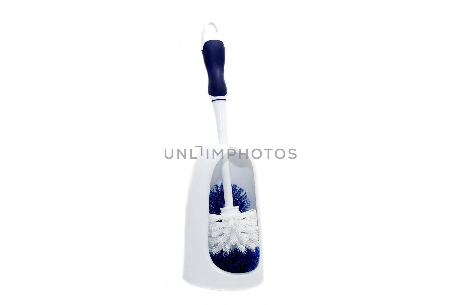 round brush for the toilet to stand on a white background