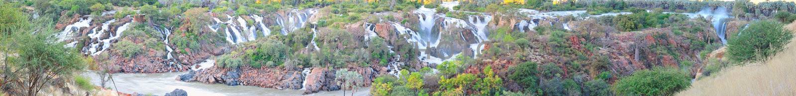 Epupa waterfall panorama, Namibia by dpreezg