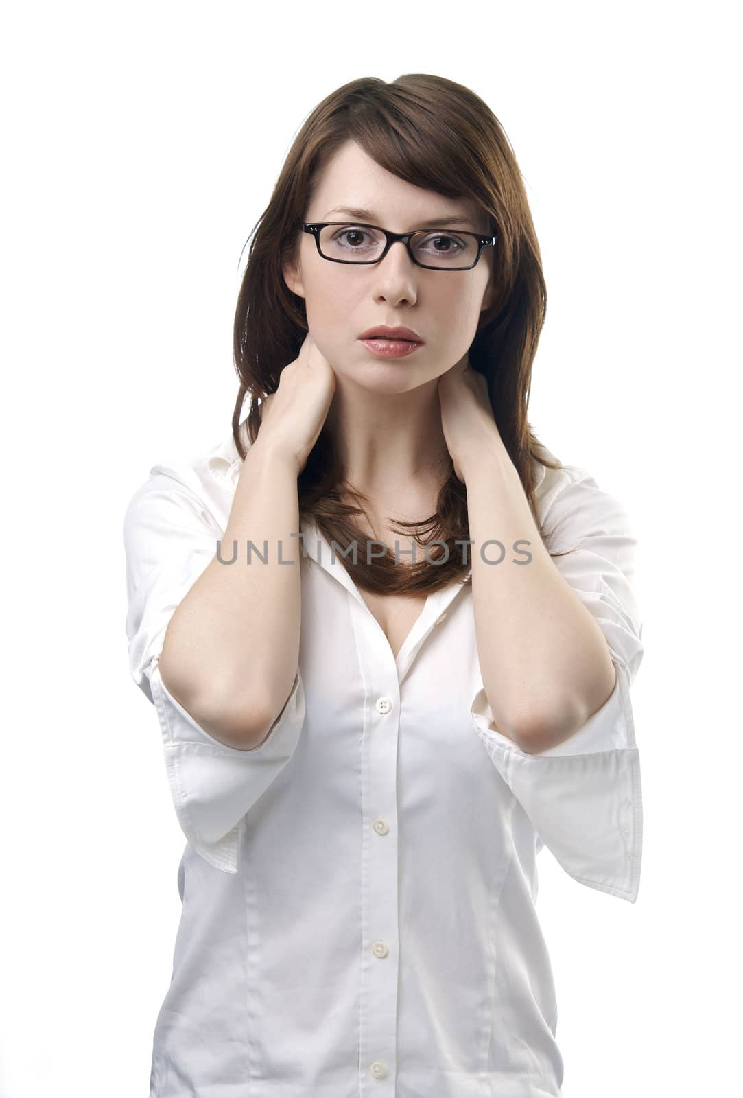 Long Haired Woman with Eyeglasses