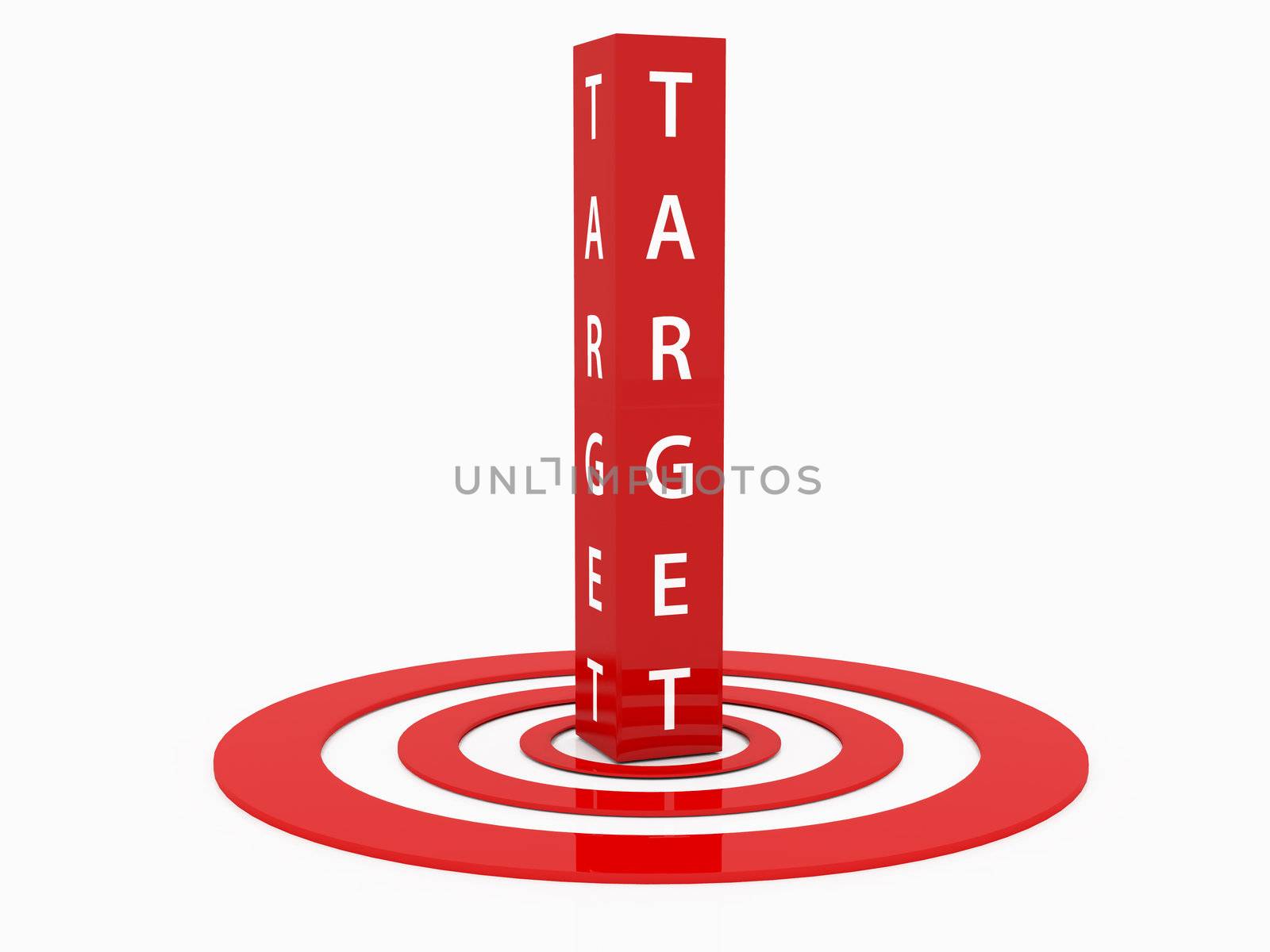 Red target blocks with red target symbol on white background.