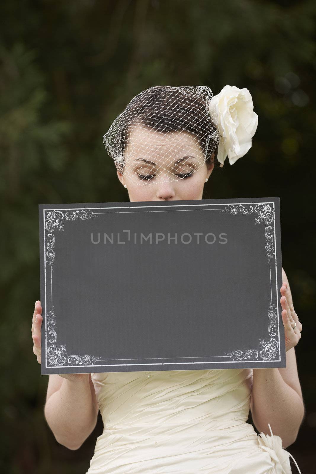 bride and blank board by gemphotography