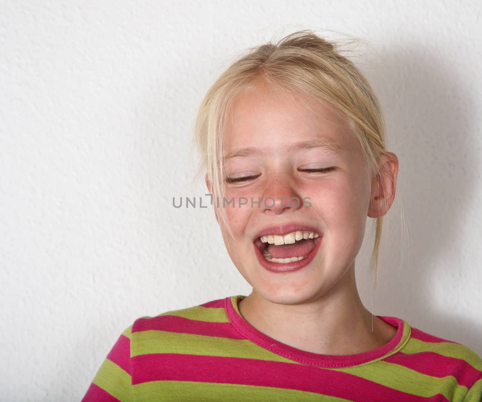Girls potrait having fun in a studio