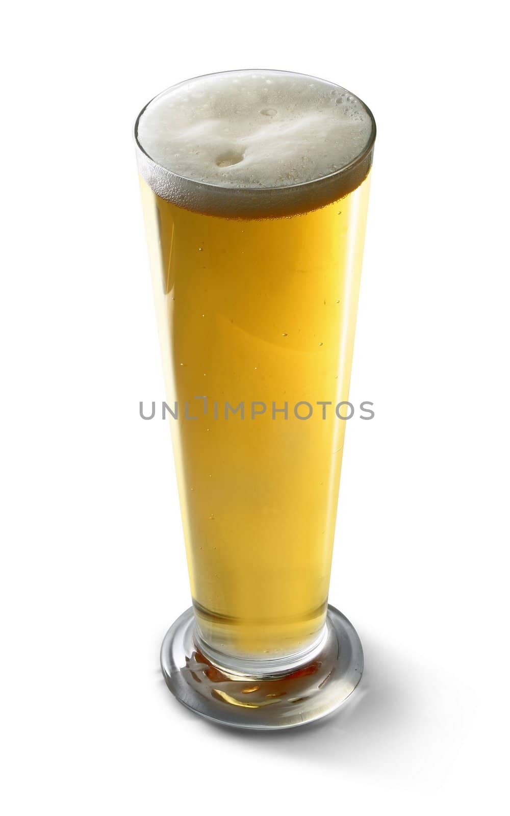 glass of light beer by Baltus