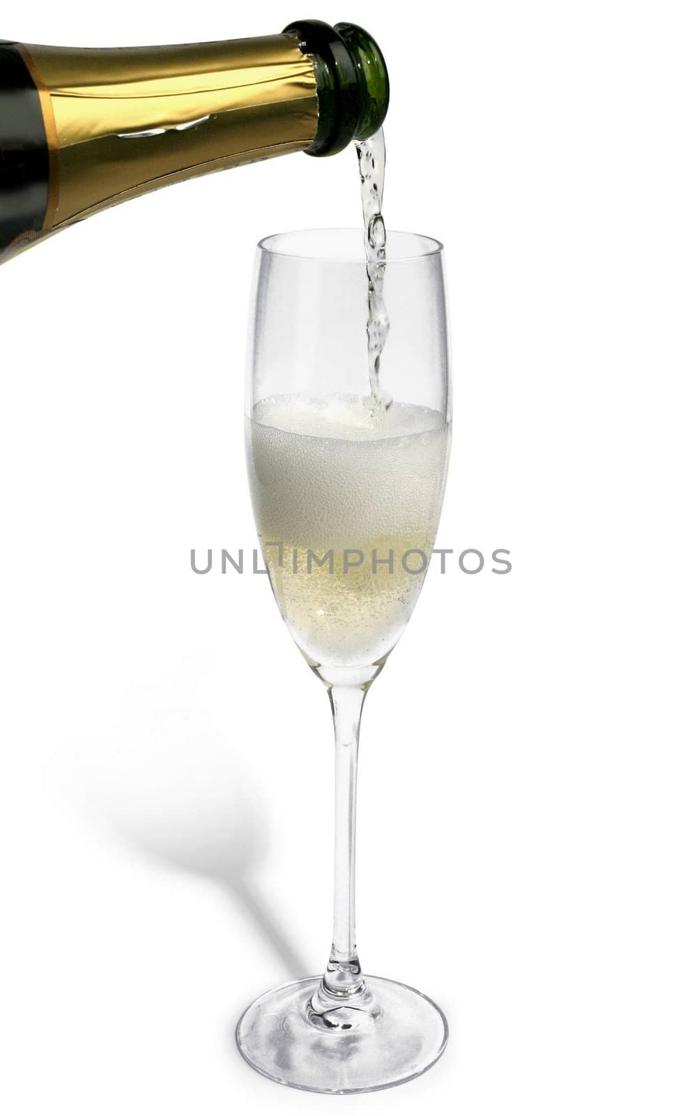 Champagne Pouring Into Flute