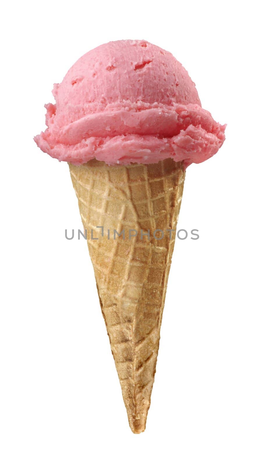 Strawberry ice cream cone by Baltus