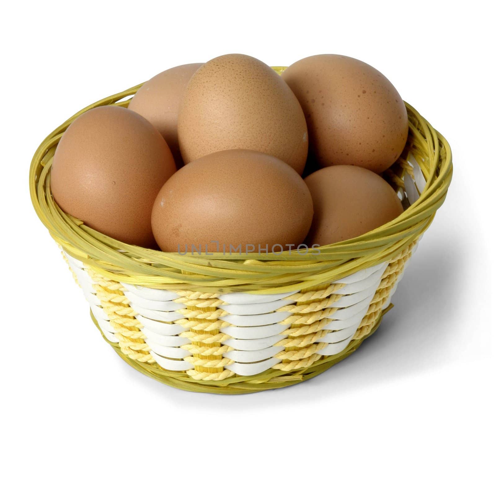 Eggs isolated on a white background.