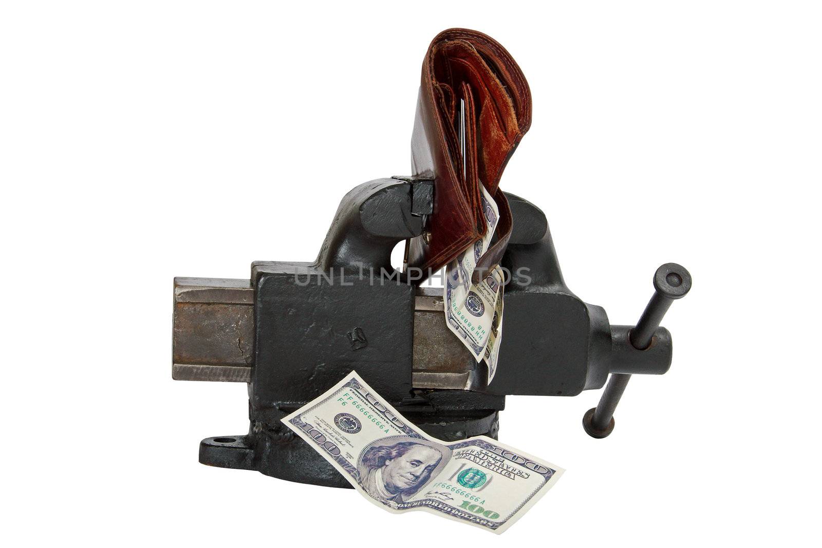 Table vise squeezing Dollars