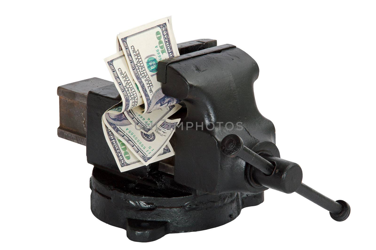 Table vise squeezing Dollars