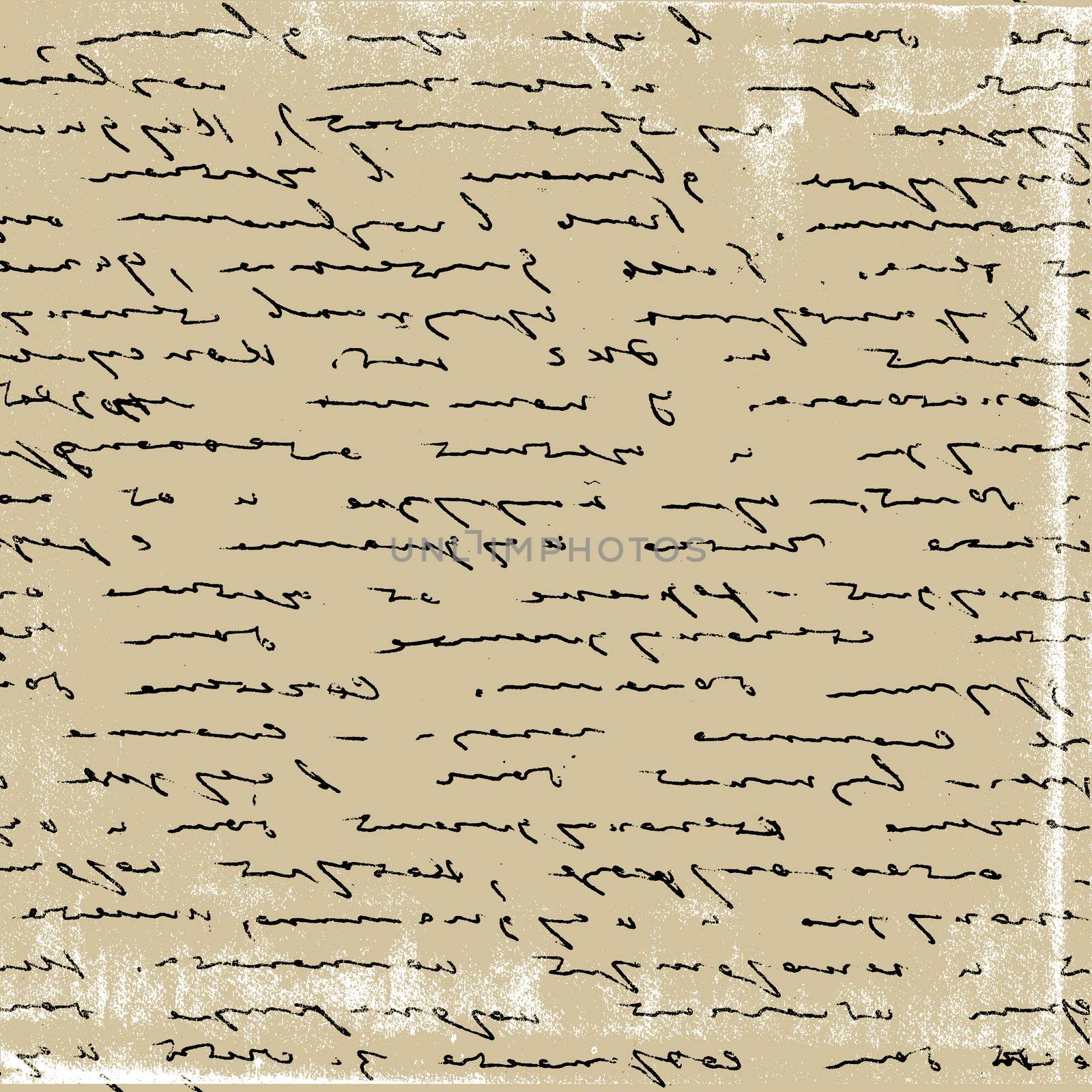 aging manuscript on brown paper