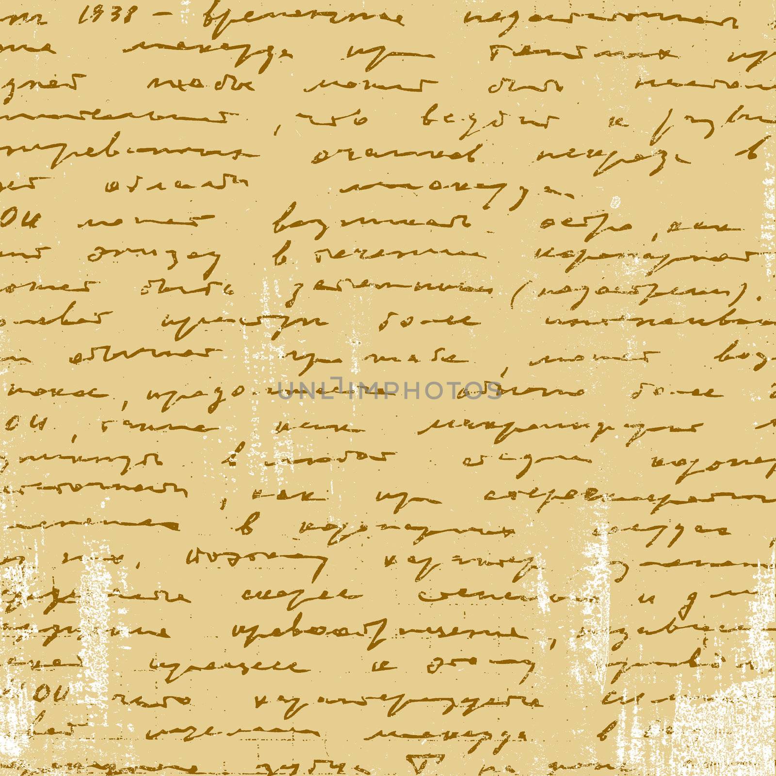 aging manuscript on brown paper
